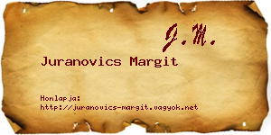 Juranovics Margit névjegykártya
