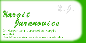 margit juranovics business card